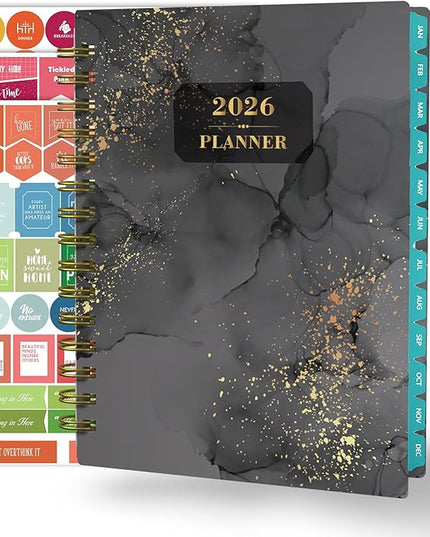 Ymumuda 2026 Planner, Daily Weekly Monthly Planner, 2026 Calendar Planner (Jan 2026 - Dec 2026), 8.4" x 6.3", Teacher School Student Work Agenda with Tabs, Ideal for School Office Supplies