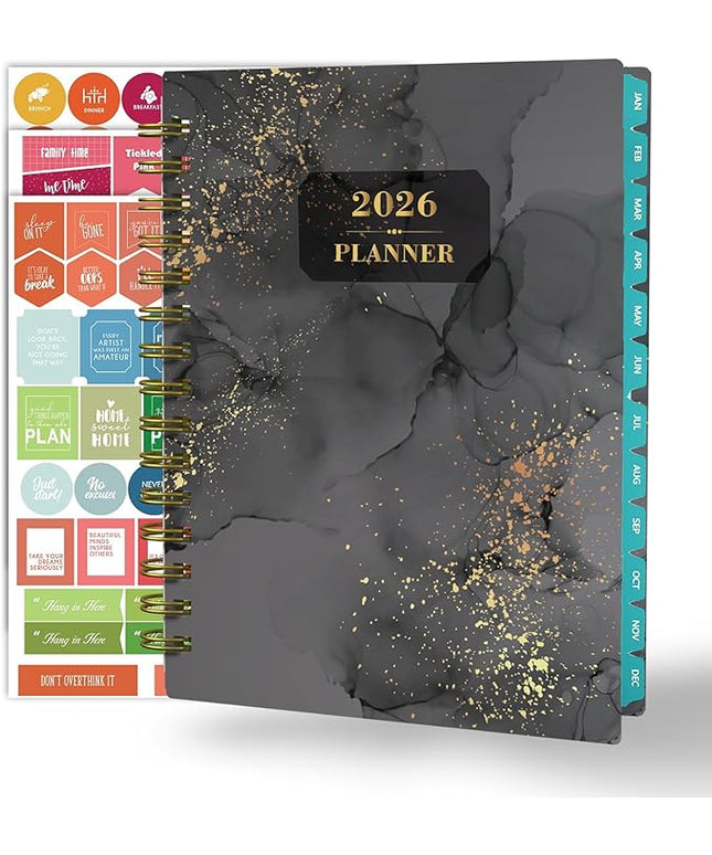 Ymumuda 2026 Planner, Daily Weekly Monthly Planner, 2026 Calendar Planner (Jan 2026 - Dec 2026), 8.4" x 6.3", Teacher School Student Work Agenda with Tabs, Ideal for School Office Supplies