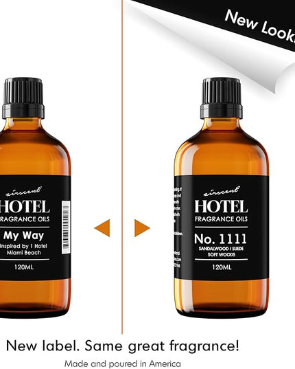 AirScent My Way Diffuser Oil Inspired by The 1 Hotel Miami Scent - Premium My Way Fragrance Oil for Ultrasonic and Waterless Diffusers and Crafting - 120 mL, 4 fl oz Glass Dropper Bottle