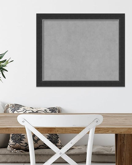 Amanti Art Black Framed Magnetic Board 19x23 Small Vision Board for use with Magnets, 100% Metal Sheet to Display Items as Office Decor or for Home Organization in mudroom, Kitchen or Kids Room