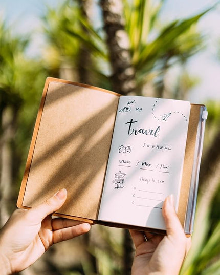 Kokonote Travelers Notebook Japanese Hokusai| Travel Pocket Notebook | Travel Journal For Women | Gifts For Travelers | Cute Small Notebook | 7.3 x 4 Inches | 80 Sheets PU Leather Journal
