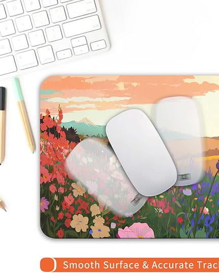 Square Mouse Pad Natural Scenery,Personalized Premium-Textured Custom Mouse Mat Design,Washable Mousepad Lycra Cloth,Non-Slip Rubber Base Computer Mouse Pads for Wireless Mouse