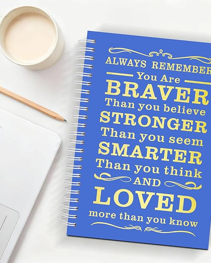 2Pcs Spiral Dotted Notebook,Inspirational Gifts A5 Dot Grid Spiral Notebook for Work & Sketching,Perfect for Office School Home Supplies,160 Pages (2, Dot Grid Dark Blue)