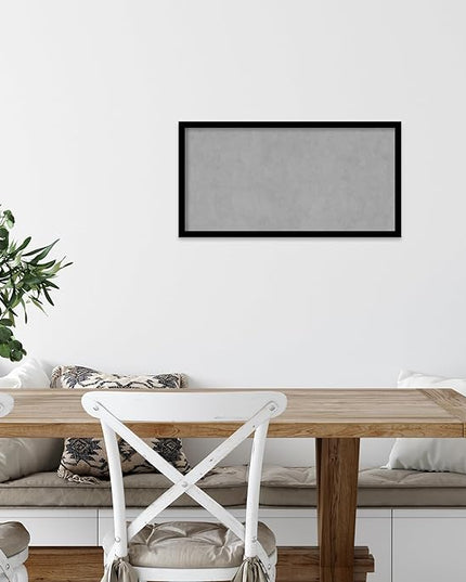 Amanti Art Black Framed Magnetic Board 13x25 Small Vision Board for use with Magnets, 100% Metal Sheet to Display Items as Office Decor or for Home Organization in mudroom, Kitchen or Kids Room