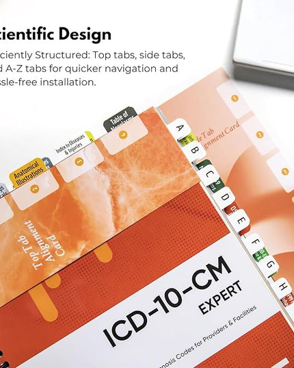 Index Tabs for ICD-10-CM 2025 Expert Codebook - Easy Navigation for Medical Coding Books (for AAPC Version)