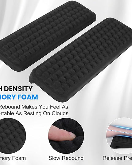 L-Shaped Desk Elbow Pad for Desk, Memory Foam Elbow Pads with Non-Slip Base, 2-Piece Ergonomic Desk Edge Cushion for Office Work, Computer Keyboard and Home Use
