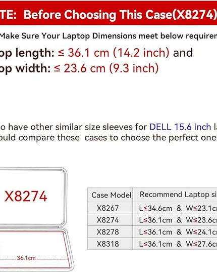 Smatree 15.6 inch Laptop Sleeve for DELL Inspiron 15/Vostro 15 3520/3530/3535,Latitude 5550/5540/3540/3550,Precision 3570/3581/3571/3580/3591/3590,Pro 15 Essential Laptop PV15250/PV15255 Case(X8274)