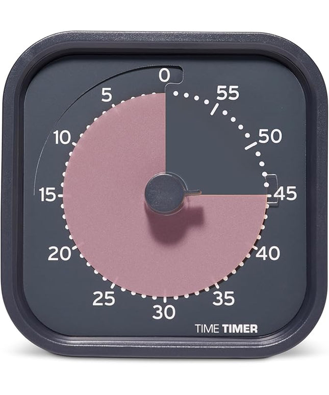 Time Timer MOD Home - Metallic Series - Individual Sized 60 Minute Visual Countdown Timer for ADHD, Adults, Students, and Pomodoro with Silent Operation (Metallic Storm)