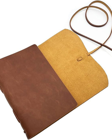 Dark Brown Notebook Journal - Leather Journaling for write A5 Size Diary 6.2x8.5 Inch,Notepad For Women,Man,Vintage,Gifts,Work,Traveler,Personal