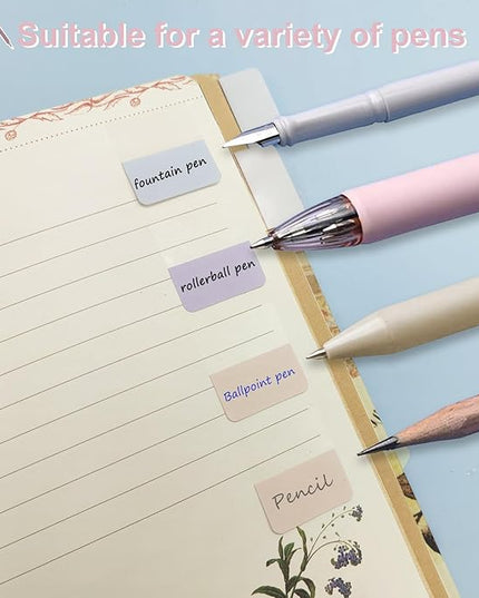 Potanro Sticky Book Tabs 360PCS Notebook Colorful Book Annotation Tabs Kit Writable Repositionable Color Page Markers Bible Tabs for Office Supplies
