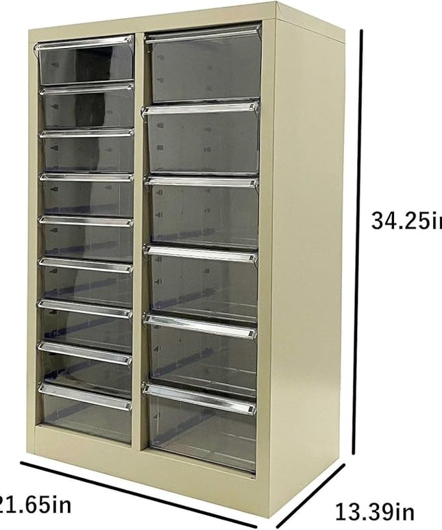 File Cabinet 15 Drawers Vertical Document Storage Cabinet Paper Organizer for Home Office