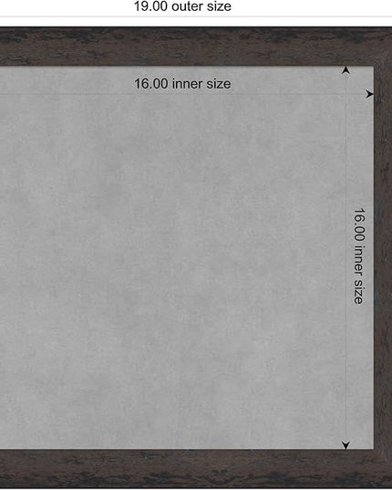 Amanti Art Black Framed Magnetic Board 19x19 Small Vision Board for use with Magnets, 100% Metal Sheet to Display Items as Office Decor or for Home Organization in mudroom, Kitchen or Kids Room