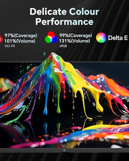 KTC Gaming Monitor 27 Inch | 2K@200Hz (OC 210Hz) | Built-in Speakers | Fast IPS Panel | 1ms Response Time (MPRT) | 450 cd/㎡ Brightness, HDR400 | Adaptive Sync | 131% sRGB, 97% DCI-P3, ΔE＜2 | White