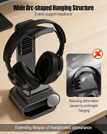 GRSVDF Headphone Stand Compatible with SteelSeries Arctis Nova Pro Wireless Headsets with Dock for Wireless Base Station