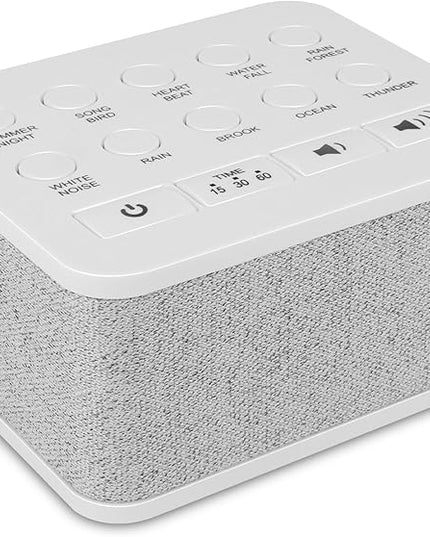 LUXSWAY Sound Machine, White Noise Machine with 10 Natural Soothing Sounds, Volume Control & 3 Timers Setting, Memory Function Sleep Machine for Baby Kids Adults & Home Office Travel