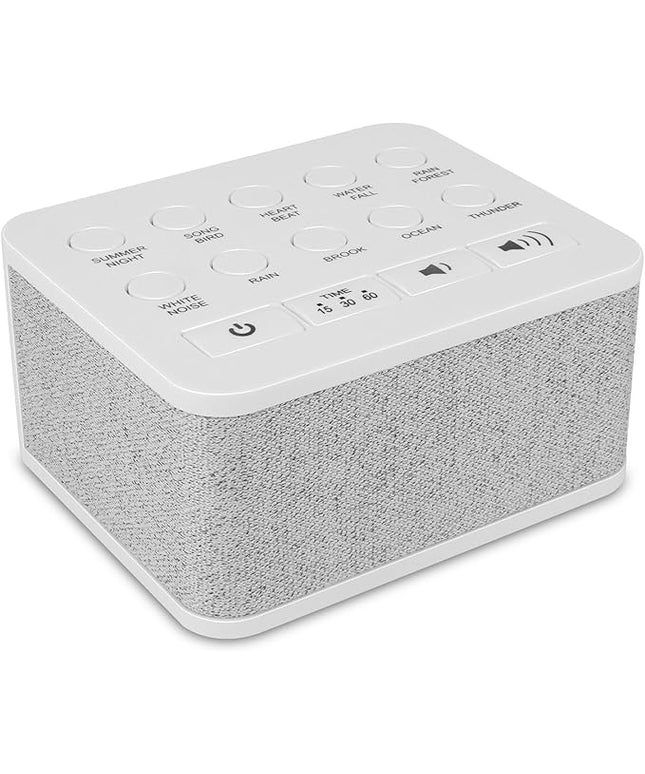 LUXSWAY Sound Machine, White Noise Machine with 10 Natural Soothing Sounds, Volume Control & 3 Timers Setting, Memory Function Sleep Machine for Baby Kids Adults & Home Office Travel