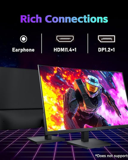 KTC 24 Inch Computer Monitor, FHD 144Hz Office Gaming Monitor, IPS, Adaptive-Sync, HDMI & DP Port, 1500:1 Contrast Ratio, Bluelight Filter, Tilt Adjustable, H24B9S