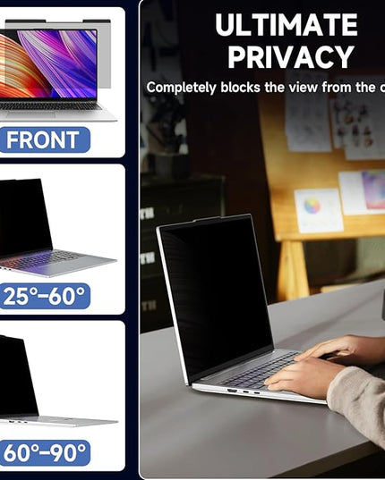 LUSA DESIGN Laptop Privacy Screen 16 Inch, Laptop Screen Privacy Shield 16:10 Aspect Ratio Anti-Glare Blue Light Computer Monitor Protector,