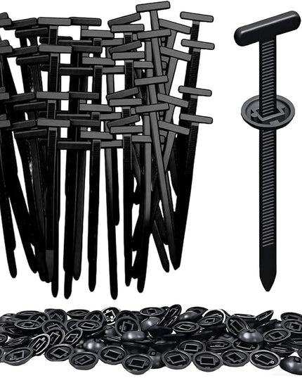 Nylon Universal Cable Tie Buckle, 2026 New Upgrade Heavy Duty Self-Locking Rivet Zip Ties Holder, Multifunctional Cable Tie Buckle for Car Daily Repair, Home, Office, Workshop (50 Pcs)