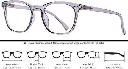 ANDWOOD Blue Light Blocking Glasses Women Men Computer Small Face Clear Bluelight Blocker Eyeglasses Frame