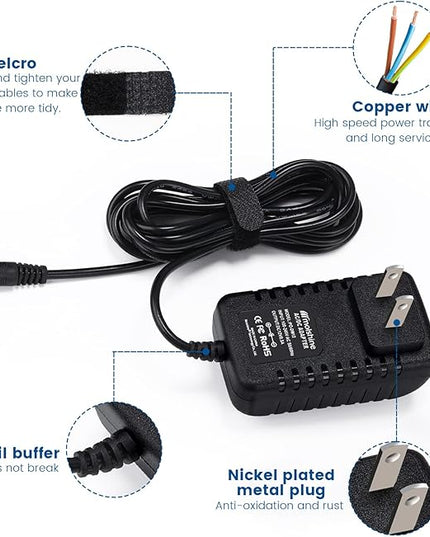 molshine (6.6ft Cable 12V AC DC Adapter Compatible DYMO 1758460 LabelManager 260P LM-260P (1754490) 280 LM-280 (1815990) 360D LM-360D (1754488) 420P LM-420P (1768815) Power Supply Rapid Charger
