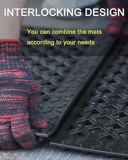 Durable Comfort Floor Mat - Anti-Slip Design for High Traffic Areas, Kitchen, Bar, Pool Decks - All-Weather Indoor/Outdoor Waterproof Mat (Easy Clean Surface)