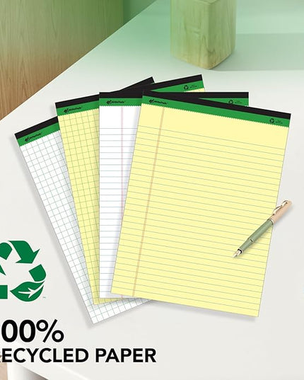 KAISA Legal Pad Writing Pads, 5"x8" College Ruled, 56GSM Paper Notepads, 12pads (White 48pad, 5x8inch)
