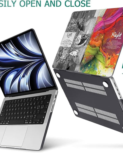 May Chen Case for MacBook Pro 14 inch, Models A2442 A2779 A2918 A2992 A3401 A3185 A3112 A3434, M1 M2 M3 M4 M5 Chip (2021-2025 Release), Plastic Hard Shell Case with Keyboard Cover, Left Right Brain
