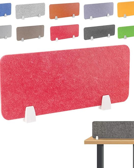 Felt-Covered Panels, soundproof Desk dividers, Removable Acoustic Desk partitions with Two Clips, Suitable for Installation as Privacy Screens in Offices, Studies, classrooms and librari I 15.8x23.6"