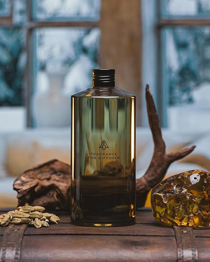 AromaPlan Fragrance Oil Spiced Amber 5 Fl Oz (148ml) Winter Collection | Luxury Hotel Scent Diffuser Oil | Hotel, Home & Spa | Non-Toxic, Made in USA - Bigger Bottle, Bolder Aroma & Longer Lasting