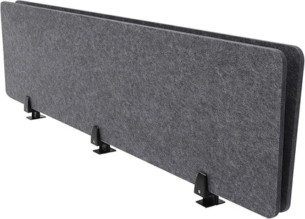 2pcs Privacy Panel, Standing Desk Divider 60"x16" Desktop Office Furniture Partitions, Clamp-On Acoustic Desk Divider Mounted Privacy Panel to Reduce Noise and Visual Distractions (Dark Grey)
