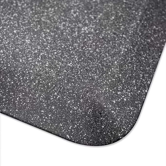 WellnessMats Anti-Fatigue Granite Motif Kitchen Mat, 36 Inch by 24 Inch, Steel