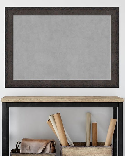 Amanti Art Black Framed Magnetic Board 29x41 Large Vision Board for use with Magnets, 100% Metal Sheet to Display Items as Office Decor or for Home Organization in mudroom, Kitchen or Kids Room