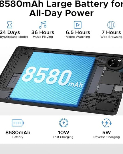 DOOGEE Tab A9 Pro+(2025) Android 16 Tablet with Keyboard,11 inch Tablet with Gemini AI,30GB+128GB/TF 2TB Octa-Core Gaming Tablets,90Hz Display,8580mAh,Netflix 1080P,BT 5.0+5G WiFi,13MP+5MP,Face ID