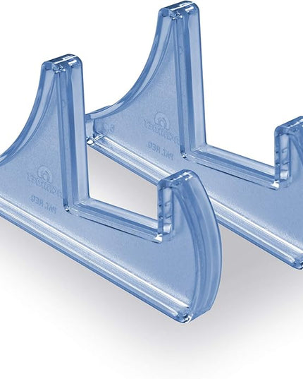 Acrimet Pocket File Holder Vertical Design Brochure Display (for Wall Mount or Countertop Use) (Removable Supports Included) (Letter Size) (Clear Blue Color)