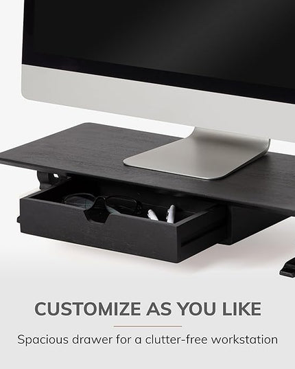 Anji Mountain Monitor Stand - Desktop Organizer & Laptop Riser, Ergonomic Monitor Riser, Space-Saving Monitor Stand for Desk, Durable Construction, Easy Assembly, Ideal for Home & Office