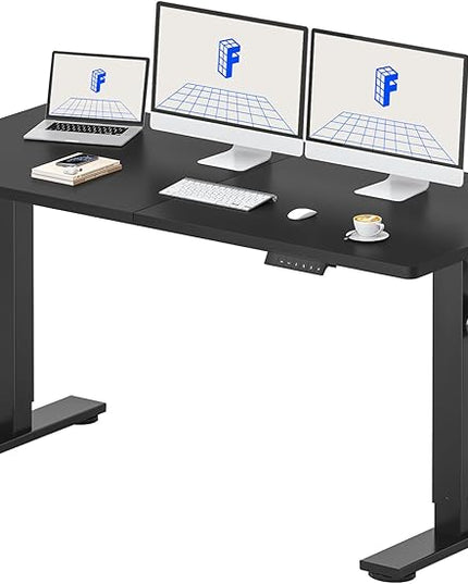 FLEXISPOT Standing Desk Electric Height Adjustable Desk with 63 x 24 Inches Splice Board, Ergonomic Memory Controller, Black Top + Black Frame