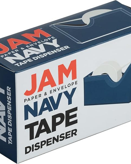 JAM PAPER Colorful Desk Tape Dispensers - Navy Blue - Sold Individually