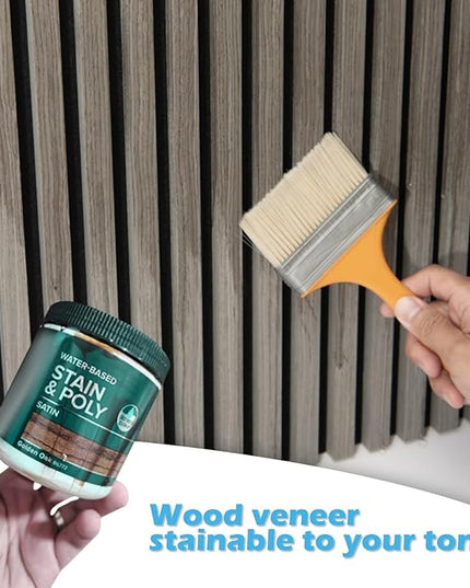 Art3d 2-Pack 108" x 12" Acoustic Wood Panels for Wall, Soundproof Wood Slat Panel for Wall and Ceiling, 3D Fluted Sound Absorbing Paneling for Interior Wall Decor, Living Room, Bedroom - Smoky Oak