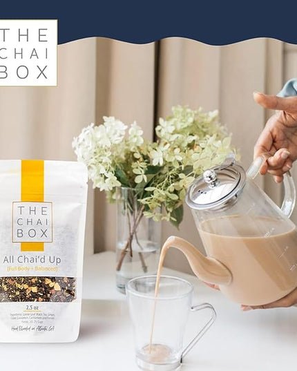 The Chai Box Loose Leaf 100% Organic Black Tea - Featured in Oprah's Favorite Things | Caffeinated Black Tea with Ginger, Cinnamon, Clove, Fennel & Cardamom (Pack of 1) 6 oz | Makes 25 Cups | Small Batch Loose Leaf Tea with Whole, Premium Spices