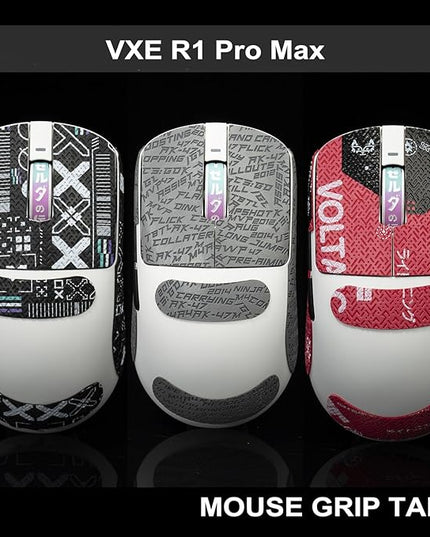 Gamer Mouse Grip Tape Sticker for VGN Dragonfly R1 Pro MAX VXE Non Slip Suck Sweat Pre Cut Easy Install M4A4