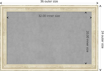 Amanti Art White Framed Magnetic Board 24x36 Large Vision Board for use with Magnets, 100% Metal Sheet to Display Items as Office Decor or for Home Organization in mudroom, Kitchen or Kids Room
