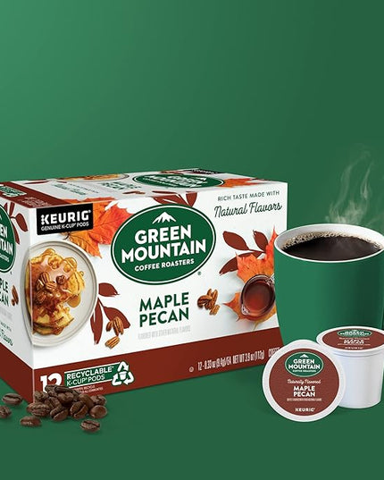 Green Mountain Coffee Roasters Maple Pecan, Single-Serve Keurig K-Cup Pods, Flavored Light Roast Coffee, 72 Count