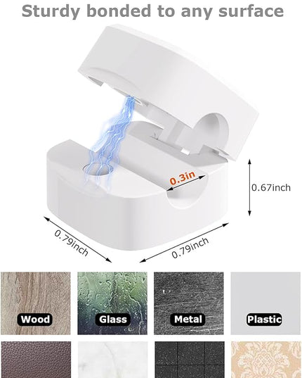 Magnetic Cable Clips, Adjustable Cord Holder Management, Adhesive Wire Keeper Organizer for Home Office Desk Phone PC Car Wall Desktop Nightstand Appliance (9-Pack White)