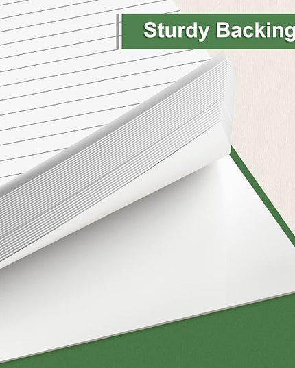 MuiAng 3 Pack Note Pads 5 x 8 Inch, Small Notepad, College Ruled Legal Pads, White Lined Writing Pads for Work or School, 30 Sheets/Pad, Perforated Recycled Note Paper for Note-Taking, Grocery List