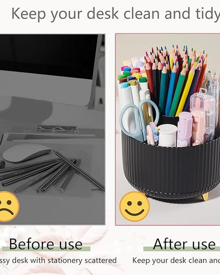 suniya Office Supplies,Desk Accessories,with Stapler,Tape Dispenser,Staple Remover,Scissor,Ballpoint Pen,Sticky Notes,Clear Tape,Staples,Desk Organizer,Ruler,Binder,Best Gift Set(Black)