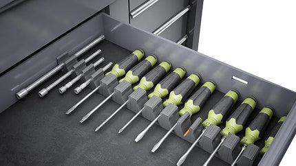 ToolBox Widget - Modular Screwdriver Organizers for Tool Box | Magnetic Screwdriver Holder | Tool Storage Organizer for Professional & DIY Mechanics | Organize Tools for Fast Accountability | 4 Pack