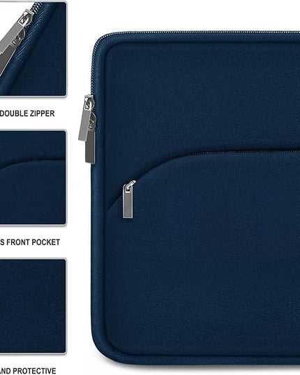 Laptop Sleeve 13.3 inch, Portable Monitor Protective Laptop Case with Front Pocket Computer Bag Compatible with MacBook Air Pro 13.3 inch 14 inch, Dell, HP, Deep Blue
