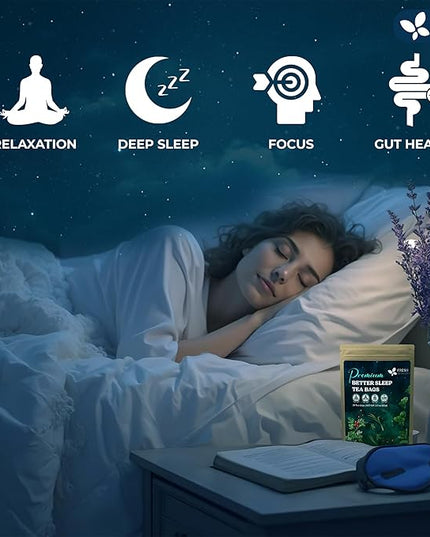 FreshDrinkUS, Premium 75 Tea Bags Better Sleep Herbal Tea | Special Herbal Sleep Tea, Caffeine-Free Loose Leaf Blend with Spearmint Leaves, Lemongrass Leaves, and Hawthorn Berry – Naturally Refreshing and Aromatic.