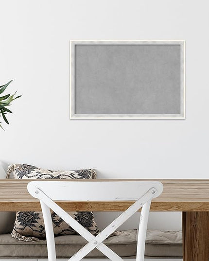 Amanti Art White Framed Magnetic Board 13x19 Small Vision Board for use with Magnets, 100% Metal Sheet to Display Items as Office Decor or for Home Organization in mudroom, Kitchen or Kids Room
